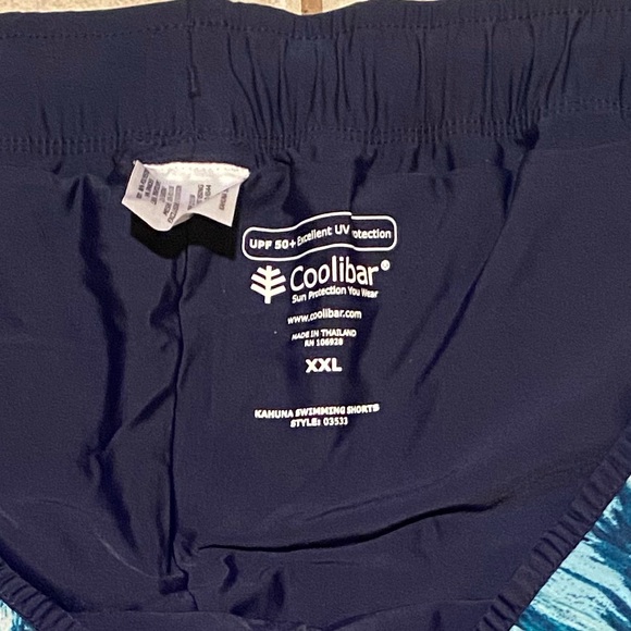 Coolibar UPF 50+ Excellent UV Protection Kahuna Swimming Shorts XXL Blue/Green - Picture 3 of 3